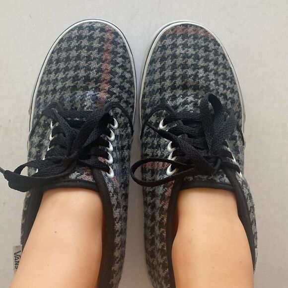 VANS Mid Top / Chukka Houndstooth Wool Sneakers Women’s Size 7.5 - Picture 3 of 10